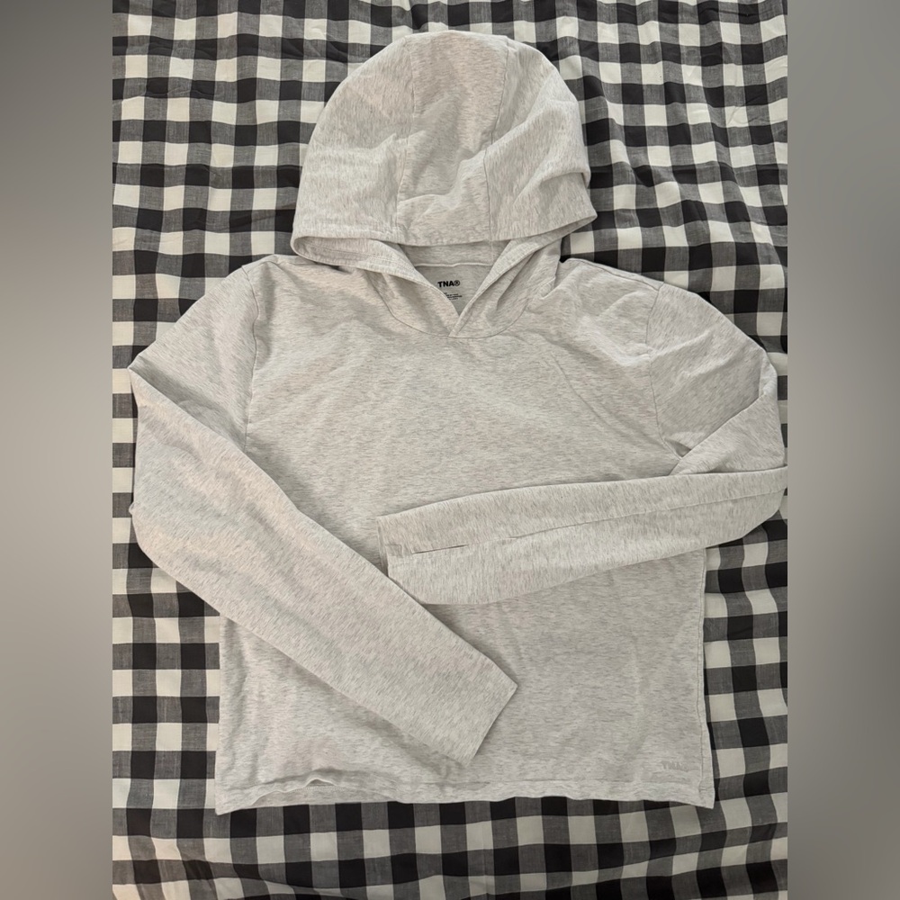 TNA Light Gray Hooded Sweater